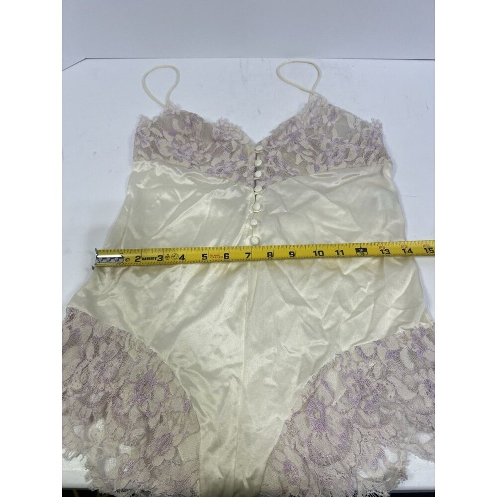 Vintage 1960s Union Made Body Suit Satin Lace Flair Brand Size Medium - Picture 4 of 8